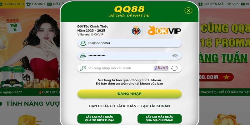 Đăng nhập trên website nhanh chóng với 3 bước